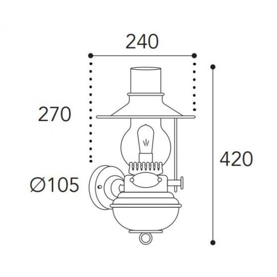 antikolt rez petroleum lampa falikar regies videki paraszthaz vilagitas moretti luce 1615 rusztikus mediterran country vintage retro haloszoba nappali konyha folyoso lampak lameridiana lakberendezes meretek.jpg